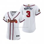 Camiseta Beisbol Mujer Atlanta Braves Dale Murphy 2022 Gold Program Replica Blanco Camiseta Beisbol Mujer Atlanta Braves Dale Murphy 2022 Gold Program Replica Blanco