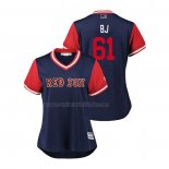 Camiseta Beisbol Mujer Boston Red Sox Brian Johnson 2018 LLWS Players Weekend Bj Azul
