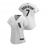 Camiseta Beisbol Mujer Chicago White Sox Tim Anderson Replica Primera 2020 Blanco