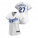 Camiseta Beisbol Mujer Kansas City Royals Adalberto Mondesi Replica Primera 2020 Blanco