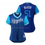 Camiseta Beisbol Mujer Kansas City Royals Blaine Boyer 2018 LLWS Players Weekend Blazer Azul