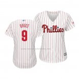 Camiseta Beisbol Mujer Philadelphia Phillies Jay Bruce Cool Base Primera Blanco