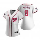 Camiseta Beisbol Mujer Washington Nationals Eric Thames Replica Blanco