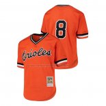 Camiseta Beisbol Nino Baltimore Orioles Cal Ripken Jr. Cooperstown Collection Mesh Batting Practice Naranja