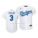 Camiseta Beisbol Nino Los Angeles Dodgers Chris Taylor Replica Primera 2020 Blanco