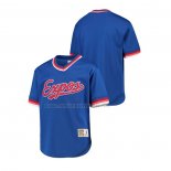 Camiseta Beisbol Nino Montreal Expos Cooperstown Collection Mesh Wordmark V-Neck Azul
